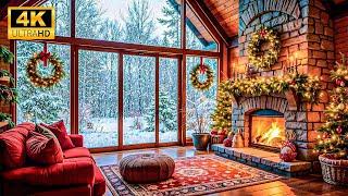 Welcome to Christmas 2025: Gentle Snowfalling at Christmas Day with Relaxing Sounds & Fireplace