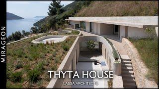 Silhouettes Run Through Mountainous Landscape in Greece | THYTA House