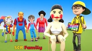 Nick, Tani, Miss t, Neighboor, Pomni - Who has the best makeup? in Scary Teacher 3D  Squid Game