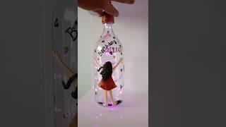 Diy Bottle Art | Beautiful Birthday Gift Bottle Art #shorts #short #youtubeshorts #Aruna'sMagazine