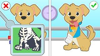 BABY PETS ‍️ Max the dog breaks his leg