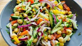 Easy And Healthy Chickpea Salad Recipe || Quick And Delicious Recipe.