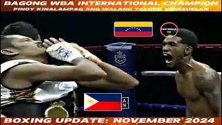 Latest fight: November 2024 l Pinoy kinalampag ang walang talong Venezuelan