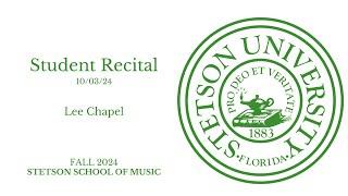 Student Recital - Lee Chapel - 10/03/24