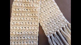 CROCHET SCARF TUTORIAL ~ Beginner Level~ Easy and Fast ~ Bead Stitch