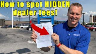 9 fees to NEVER pay a car dealership.  Tips on car buying,  how to negotiate, and how to buy a car.