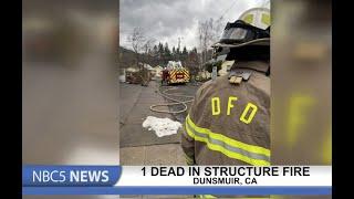 One person killed in Dunsmuir structure fire