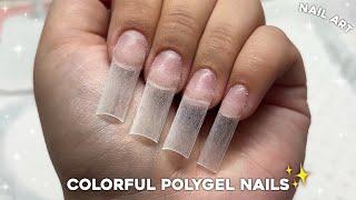 COLORFUL POLYGEL NAILS ABSTRACT NAIL ART! Live Stream