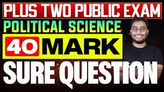 Plus Two Politics | Important Questions | Public Exam 2024 | 40 mark ഉറപ്പ് | Eduport Politics