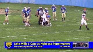 Lake Mills L-Cats vs Nekoosa High School Football - September 9th, 2016