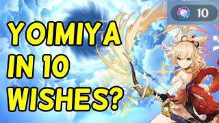 Pulling for Yoimiya with only 10 fates | Genshin Impact