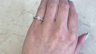 0.44ct Diamond Estate Tiffany Engagement Ring - Diamond Tiffany Ring - Hand Video