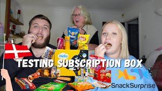 TESTING SNACK SURPRISE SUBSCRIPTION BOX | HONEST REVIEW, MONTHLY SNACK SUBSCRIPTION BOX, DENMARK