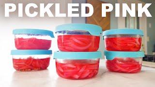 Every way of making pink pickled onions, the greatest condiment