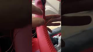 How to stitch a leather steering wheel cover 🪡 #car #automobile #interiordesign #diy #sewing