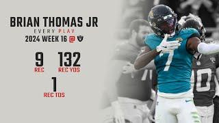 Brian Thomas Jr Week 16 Replay: Every Target and Catch @ Las Vegas Raiders