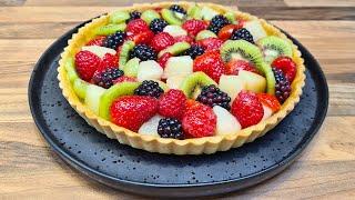 Sweet Pastry Case (Fruit Flan). Perfect desserts, No Blind Baking ;)