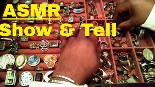 ASMR Show and Tell Jewelry Collection  Whispering Gum Chewing Tapping