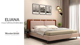 Eliana Fully Upholstered Bed Without Storage (Ginger Bread) | King Size Design | WoodenStreet | 2023