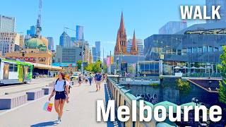 Melbourne, AUSTRALIA Walking Tour with Captions & BEACH WALK [4K/60fps]