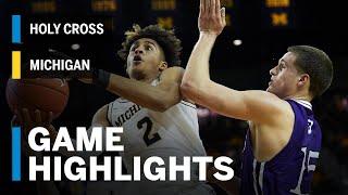 Highlights: Holy Cross at Michigan | Big Ten Basketball