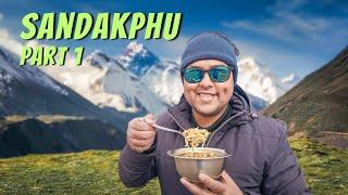 Sandakphu Local Food and thrilling Road Trip in Snowfall by a vintage Land Rover