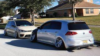 HE THOUGHT HIS AIR SUSPENSION WOULD MAKE HIM LOWER THAN MY CAMBERED GTI