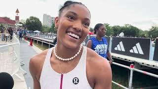 Tara Davis-Woodhall Breaks Down Her 7.17m Long Jump Outdoor Personal Best at the Atlanta City Games