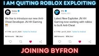 I am joining Roblox Byfron to built Anti-Cheat | End of Roblox Exploiting