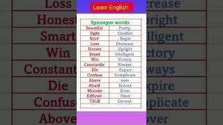 Synonym words in English #shorts #trending #Synonyms #word