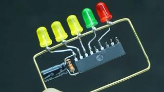 How To Make Led Vu Meter AN6884 - Freeform circuits│Zafer YILDIZ