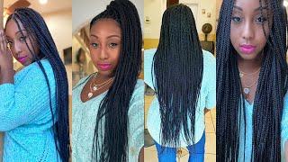 BUTT LENGTH BOX BRAIDS | How to do Small extra long  braids