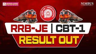 RRB JE CBT 1 Result Out | How to Check RRB JE CBT 1 RESULT 2025 | RRB JE Cut Off Zone Wise 2024