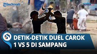 DETIK-DETIK CAROK 1 Vs 5 di Sampang Madura, Pria Berpeci AMBRUK Dikeroyok Tanpa Senjata