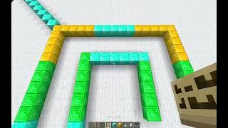 3 hours of building the tunnel of every block, and placing rails (Minecraft Java)