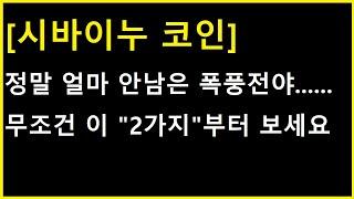 [시바이누 코인] 폭풍전야의 자리에 다 왔네요 드디어;;;; 무조건 이 2가지가 이후 흐름의 핵심입니다