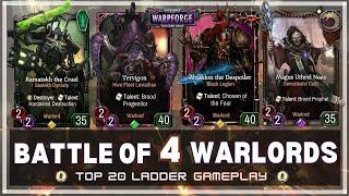 Battle of 4 Warlords INSANE GAMES - top 20 ladder gameplay || Warhammer 40,000: Warpforge