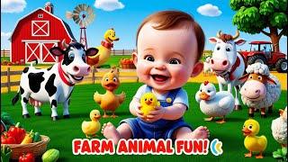 Farm Animal Sounds Song for Kids | Fun Learning Rhyme with Farm Animals| LEARN KARIO G