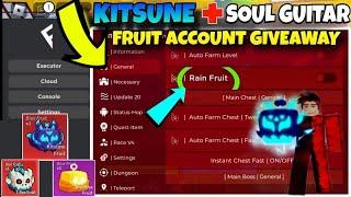 Best Script Blox Fruit REAL FRUIT RAIN , AUTO FARM & KITSUNE GIVEAWAY | Arceus X Fluxus Delta Script