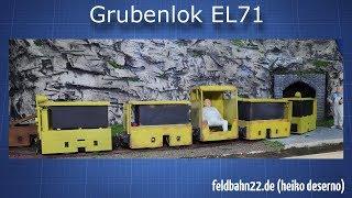 Grubenbahn-Akkulok EL71 im Maßstab 1:22,5