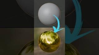 Blender Gold Material using Principled BSDF shader node #blender #tutorial #cgian