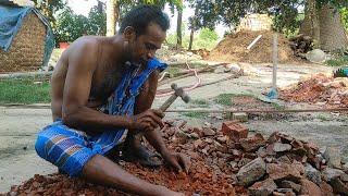 এক দিন ইট ভাঙ্গলে ১২00 টাকা আয় করা যায় ️daily village life | shadow of village