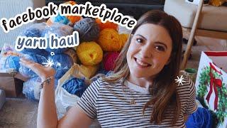 Facebook Marketplace Yarn Haul!! (plus a quick market recap) // crochet vlog