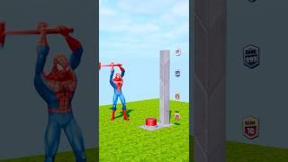 Who is Stronger Hammer Challenge: Spiderman vs Hulk vs Joker #gta #spiderman