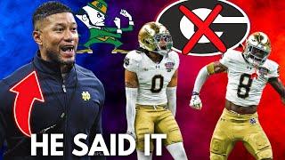 Notre Dame Coach ADMITTED Something HUGE After Irish BEAT UGA  | Georgia Bulldogs | Marcus Freeman