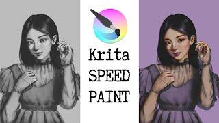 Digital Art Painting Process using reference | SPEEDPAINT in Krita