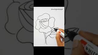 rose#flower drawing# easy#art and Craft with Sangita