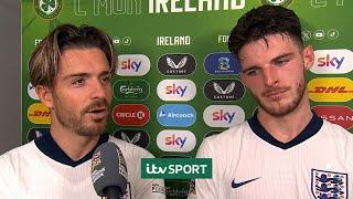 "There's no bad blood" - Jack Grealish and Declan Rice react to England's win over Ireland