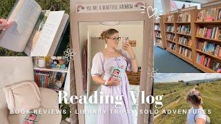 READING VLOG | Book reviews, library trips & solo adventures | Katie la vie en rose