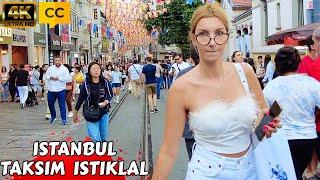  Istiklal Avenue Taksim Istanbul tourist area istanbul 2023 Turkey Walking Tour Tourist Guide 4k